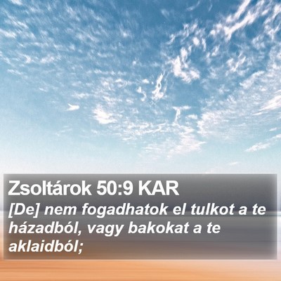 Zsoltárok 50:9 KAR Bible Verse Image