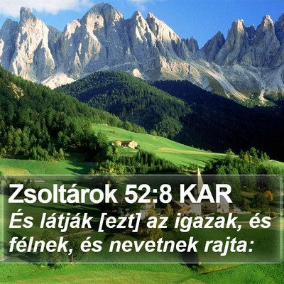 Zsoltárok 52:8 KAR Bible Verse Image
