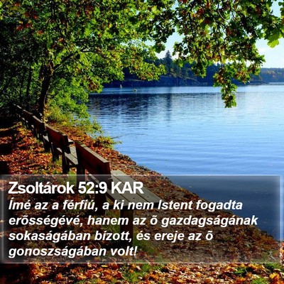 Zsoltárok 52:9 KAR Bible Verse Image