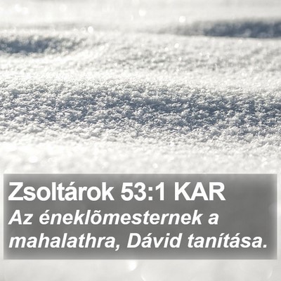 Zsoltárok 53:1 KAR Bible Verse Image