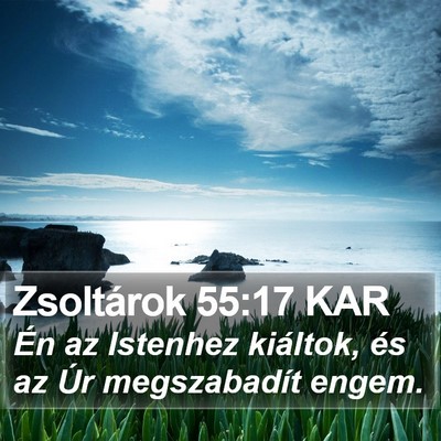 Zsoltárok 55:17 KAR Bible Verse Image