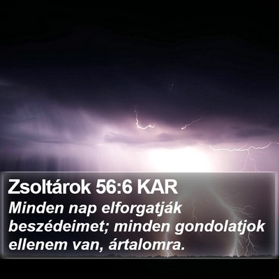 Zsoltárok 56:6 KAR Bible Verse Image