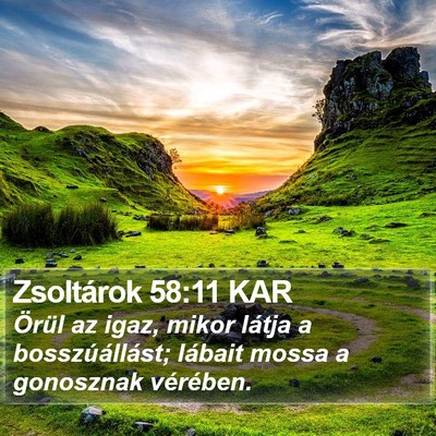 Zsoltárok 58:11 KAR Bible Verse Image