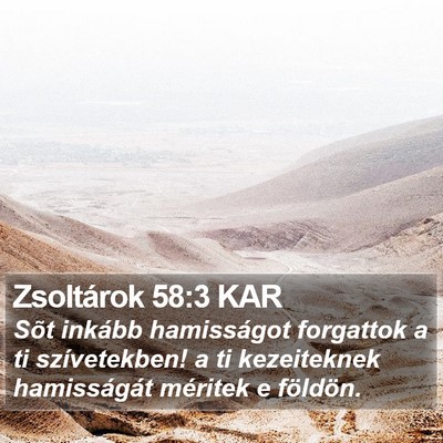 Zsoltárok 58:3 KAR Bible Verse Image