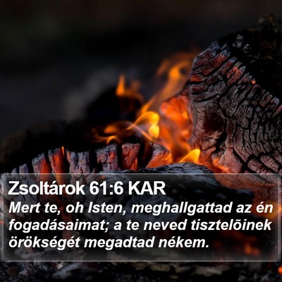 Zsoltárok 61:6 KAR Bible Verse Image