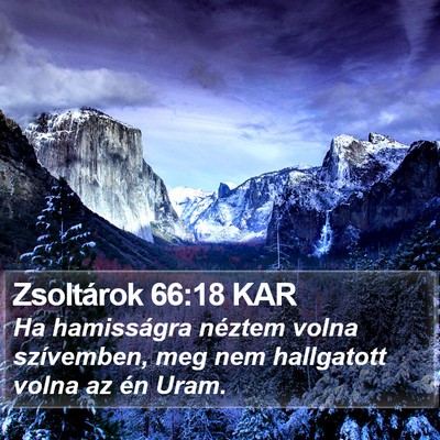 Zsoltárok 66:18 KAR Bible Verse Image
