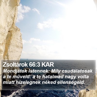 Zsoltárok 66:3 KAR Bible Verse Image