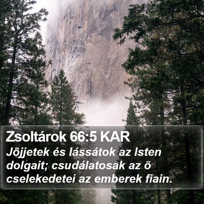 Zsoltárok 66:5 KAR Bible Verse Image