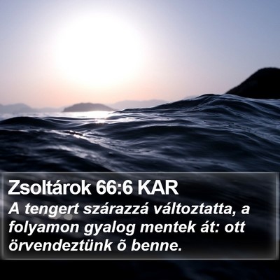 Zsoltárok 66:6 KAR Bible Verse Image