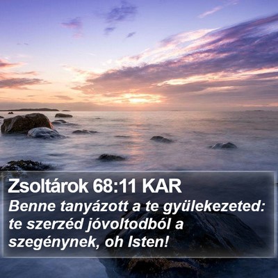 Zsoltárok 68:11 KAR Bible Verse Image