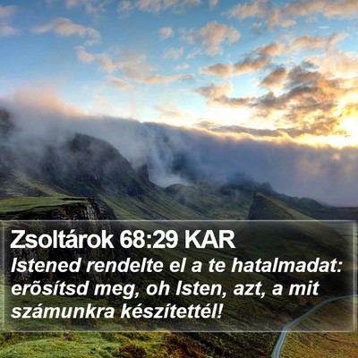 Zsoltárok 68:29 KAR Bible Verse Image