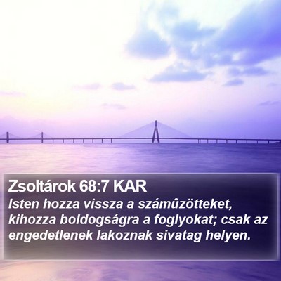 Zsoltárok 68:7 KAR Bible Verse Image