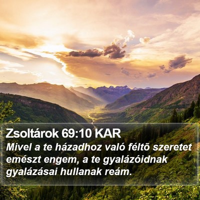 Zsoltárok 69:10 KAR Bible Verse Image