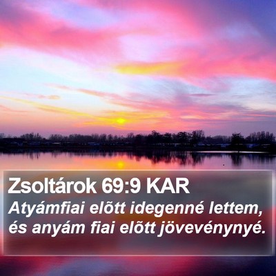 Zsoltárok 69:9 KAR Bible Verse Image