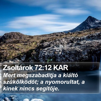 Zsoltárok 72:12 KAR Bible Verse Image