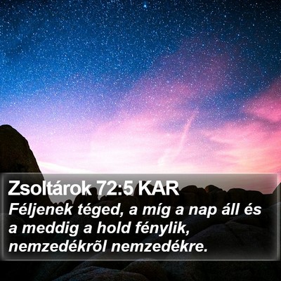Zsoltárok 72:5 KAR Bible Verse Image