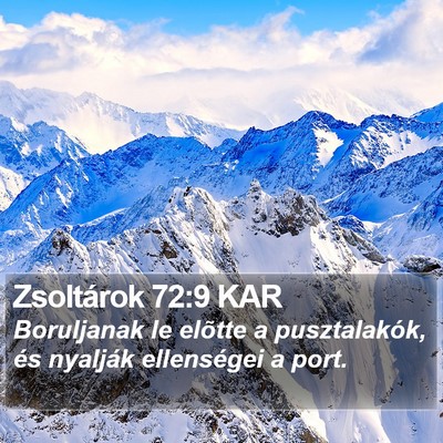 Zsoltárok 72:9 KAR Bible Verse Image