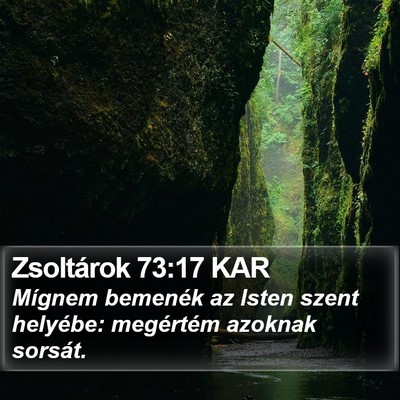 Zsoltárok 73:17 KAR Bible Verse Image