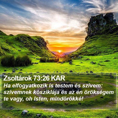 Zsoltárok 73:26 KAR Bible Verse Image