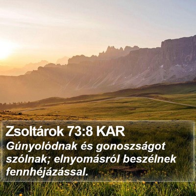 Zsoltárok 73:8 KAR Bible Verse Image