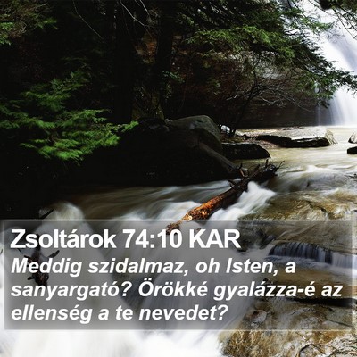 Zsoltárok 74:10 KAR Bible Verse Image