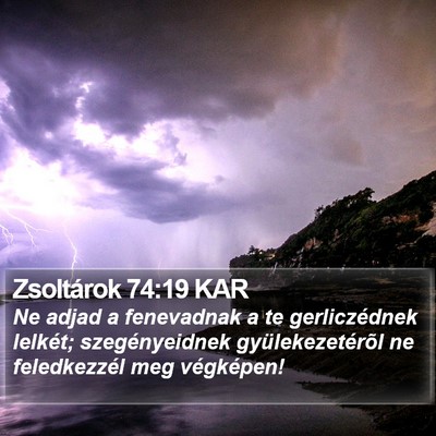 Zsoltárok 74:19 KAR Bible Verse Image