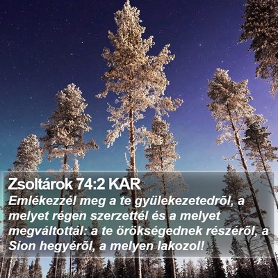 Zsoltárok 74:2 KAR Bible Verse Image