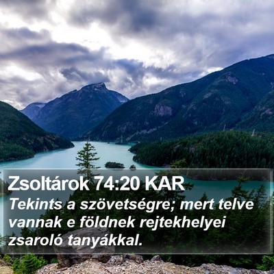 Zsoltárok 74:20 KAR Bible Verse Image