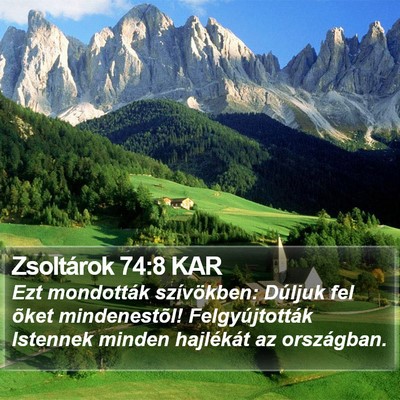 Zsoltárok 74:8 KAR Bible Verse Image