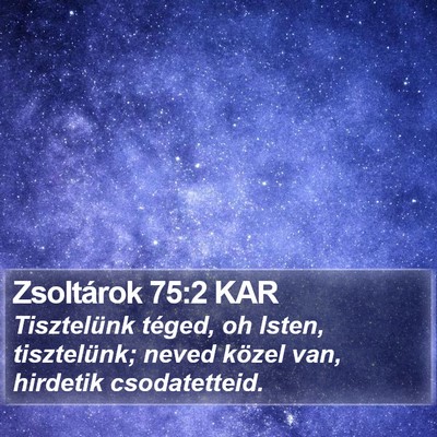 Zsoltárok 75:2 KAR Bible Verse Image