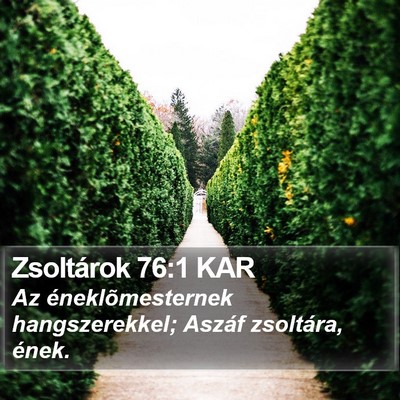 Zsoltárok 76:1 KAR Bible Verse Image
