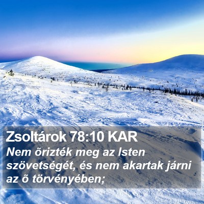 Zsoltárok 78:10 KAR Bible Verse Image