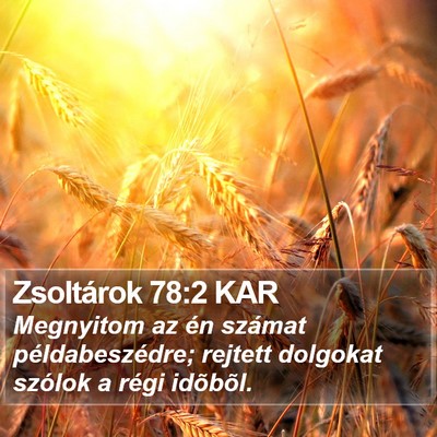 Zsoltárok 78:2 KAR Bible Verse Image
