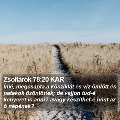 Zsoltárok 78:20 KAR Bible Verse Image
