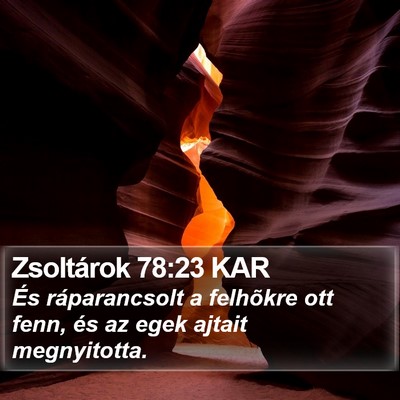 Zsoltárok 78:23 KAR Bible Verse Image