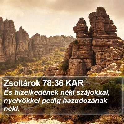 Zsoltárok 78:36 KAR Bible Verse Image