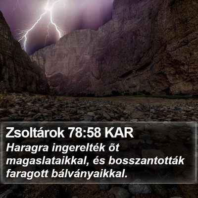 Zsoltárok 78:58 KAR Bible Verse Image