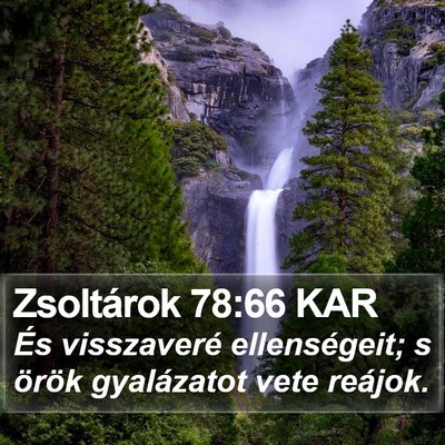 Zsoltárok 78:66 KAR Bible Verse Image