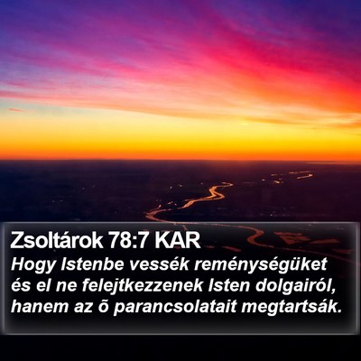 Zsoltárok 78:7 KAR Bible Verse Image