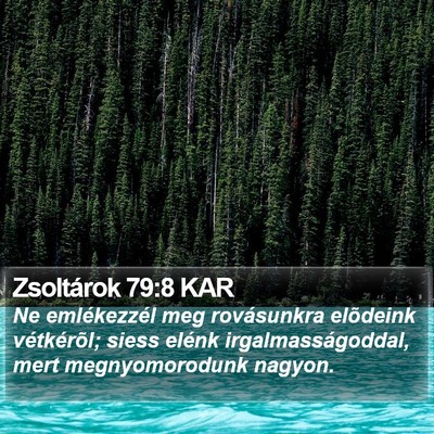 Zsoltárok 79:8 KAR Bible Verse Image
