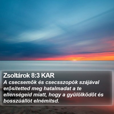 Zsoltárok 8:3 KAR Bible Verse Image
