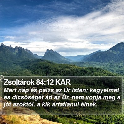 Zsoltárok 84:12 KAR Bible Verse Image