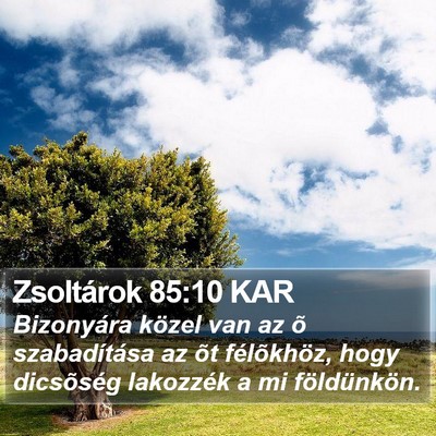 Zsoltárok 85:10 KAR Bible Verse Image
