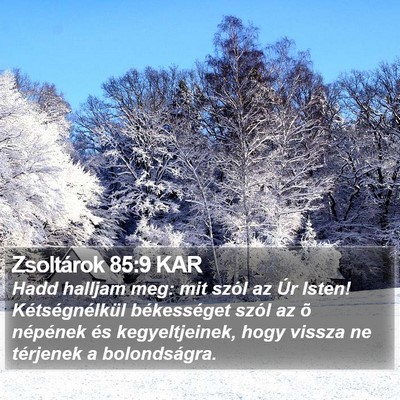 Zsoltárok 85:9 KAR Bible Verse Image