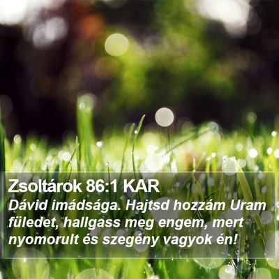 Zsoltárok 86:1 KAR Bible Verse Image