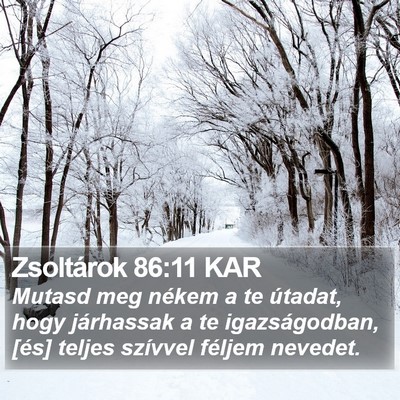 Zsoltárok 86:11 KAR Bible Verse Image