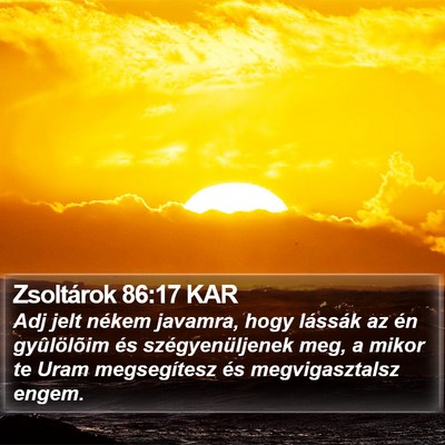 Zsoltárok 86:17 KAR Bible Verse Image