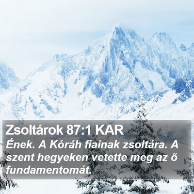 Zsoltárok 87:1 KAR Bible Verse Image
