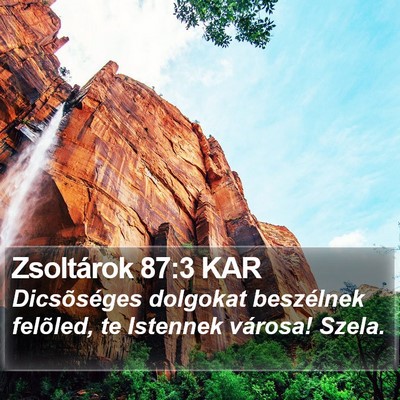 Zsoltárok 87:3 KAR Bible Verse Image