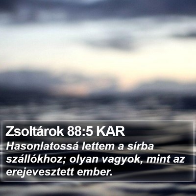 Zsoltárok 88:5 KAR Bible Verse Image